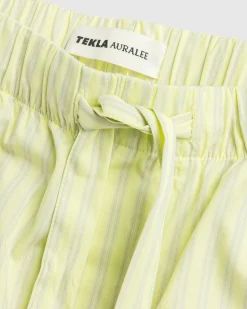 Online Tekla Cotton Poplin Pyjamas Pants Light Moss Stripes lightmossstripes