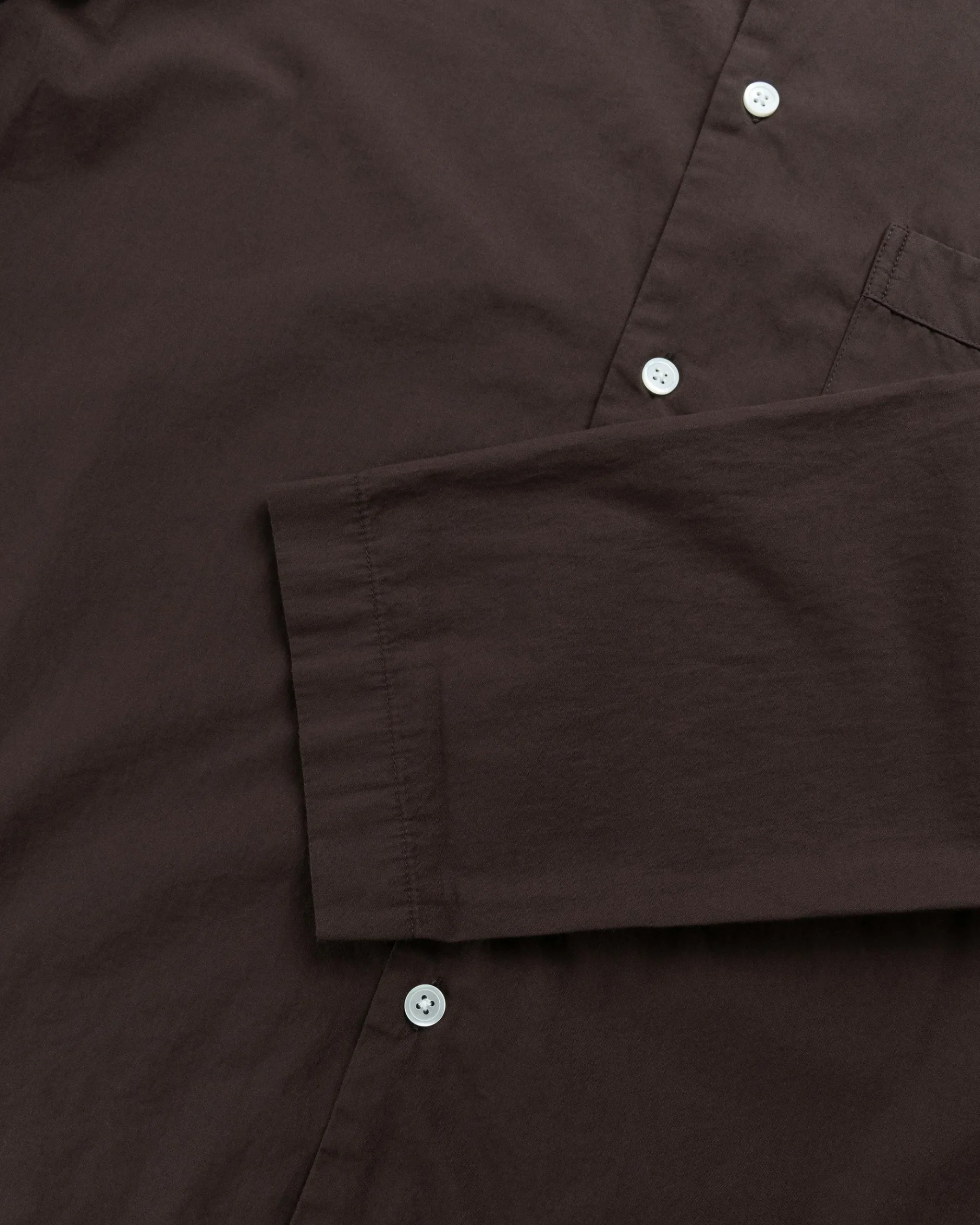 Hot Tekla Cotton Poplin Pyjamas Shirt coffee