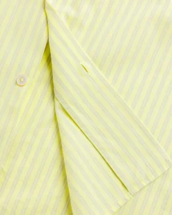 Best Sale Tekla Cotton Poplin Pyjamas Shirt Light Moss Stripes lightmossstripes