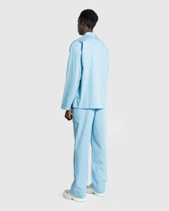 Online Tekla Cotton Poplin Pyjamas Shirt Mist Stripes miststripes