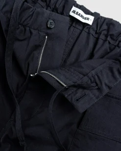 Shop Jil Sander Cotton Trouser Short black