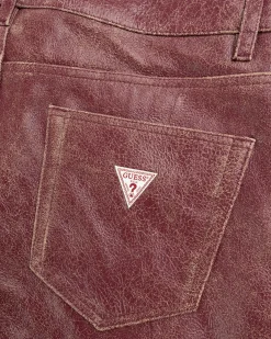 Best Sale Guess USA Crackle Leather Shorts Petite Syrah Multi f5f7