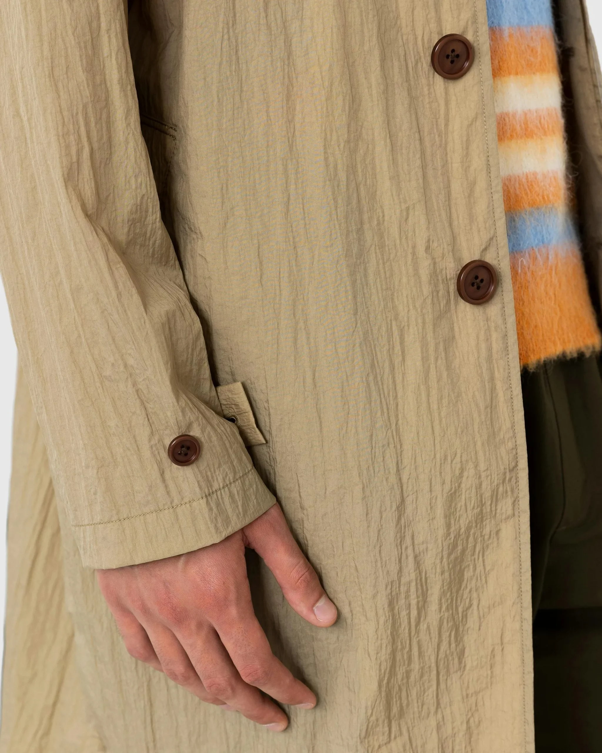 Sale Highsnobiety Crinkle Nylon Mac camel