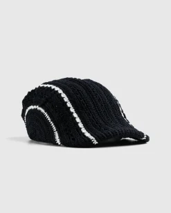 New SSU Crochet Flat Hat black/chalk