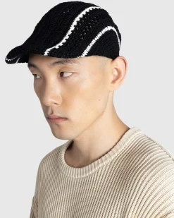 New SSU Crochet Flat Hat black/chalk