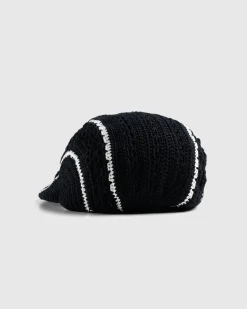 New SSU Crochet Flat Hat black/chalk