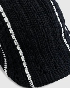 New SSU Crochet Flat Hat black/chalk