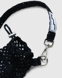 Shop SSU Crochet Mesh Crossbody Bag black