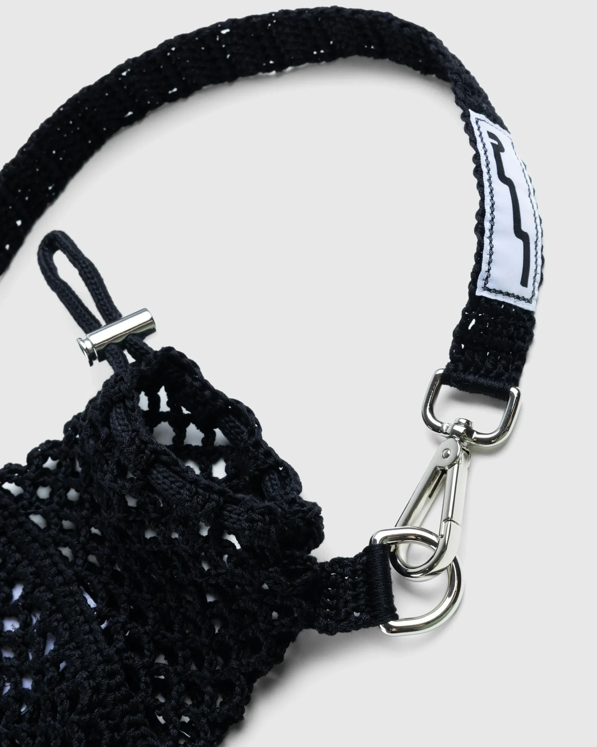 Shop SSU Crochet Mesh Crossbody Bag black