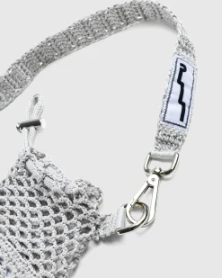 Best SSU Crochet Mesh Crossbody Bag Ice Grey icegrey