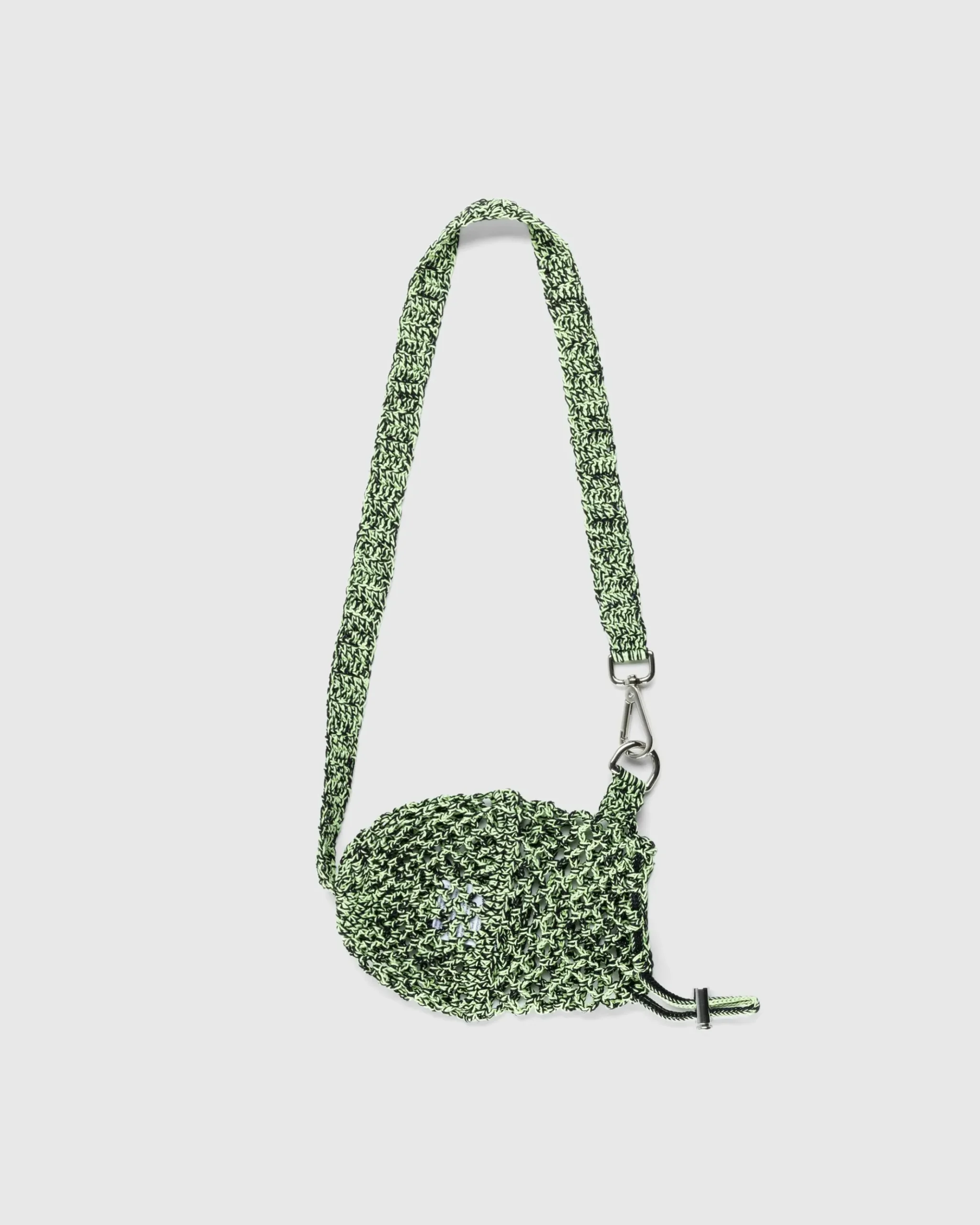 Online SSU Crochet Mesh Crossbody Bag lime/black