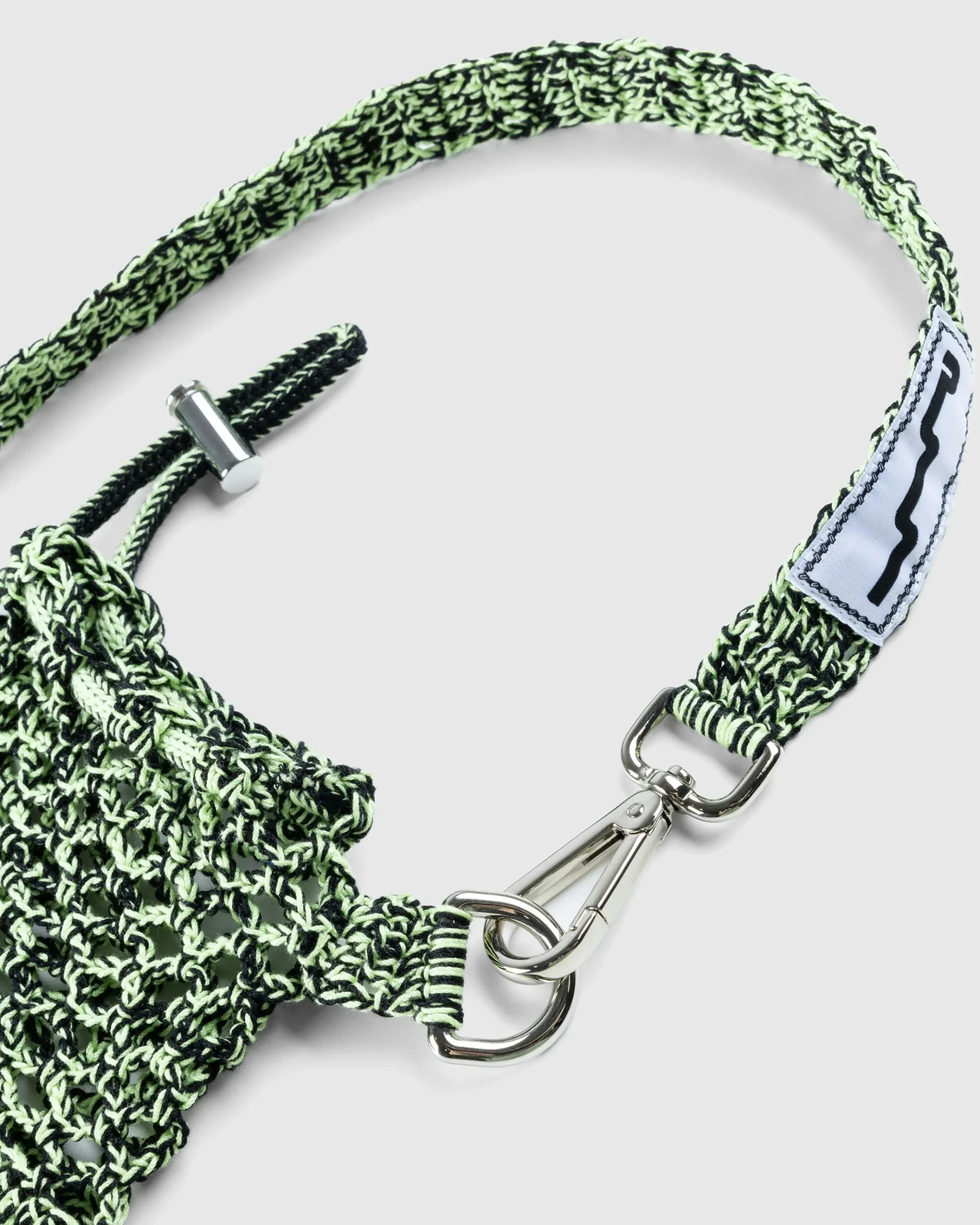 Online SSU Crochet Mesh Crossbody Bag lime/black