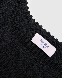 Shop Martine Rose Crochet Vest black