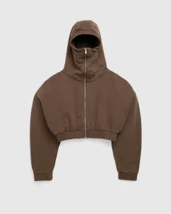 New Entire Studios Cropped Full Zip brunette