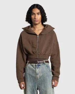 New Entire Studios Cropped Full Zip brunette