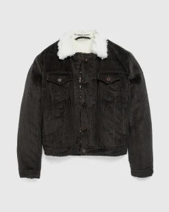 New Meta Campania Collective Dayton Corduroy Trucker Jacket Dark Chocolate Brown darkchocolatebrown