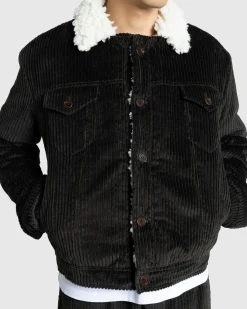 New Meta Campania Collective Dayton Corduroy Trucker Jacket Dark Chocolate Brown darkchocolatebrown