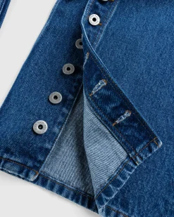 Discount Jean Paul Gaultier Denim Jean With One Leg Buttons Detail Vintage Blue vintageblue