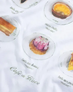 Discount Café de Flore Dessert T-Shirt white