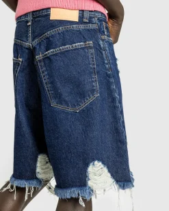 Hot Acne Studios Distressed Denim Shorts Mid Blue midblue