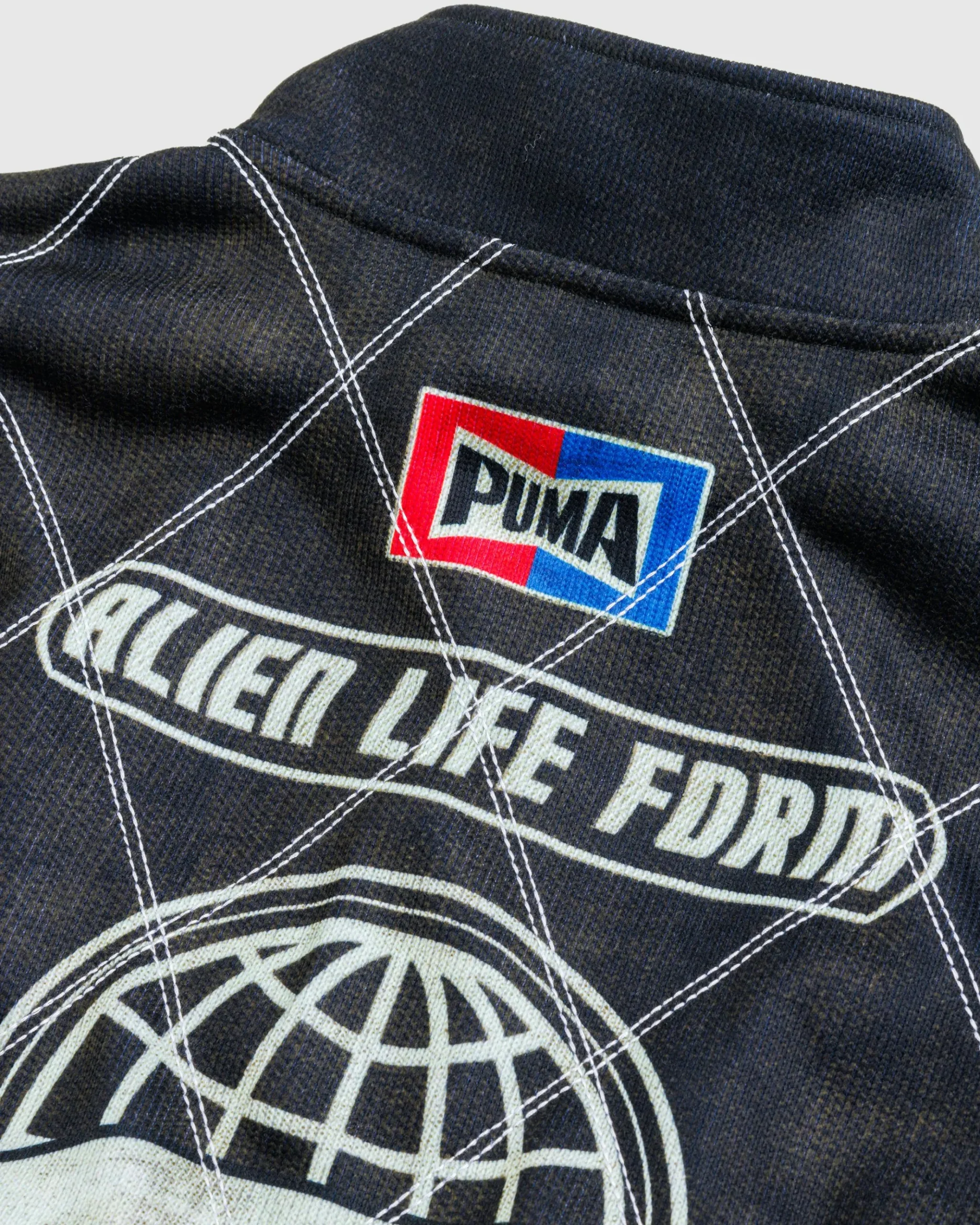 Fashion Puma Distressed Sweatshirt Black pumablack