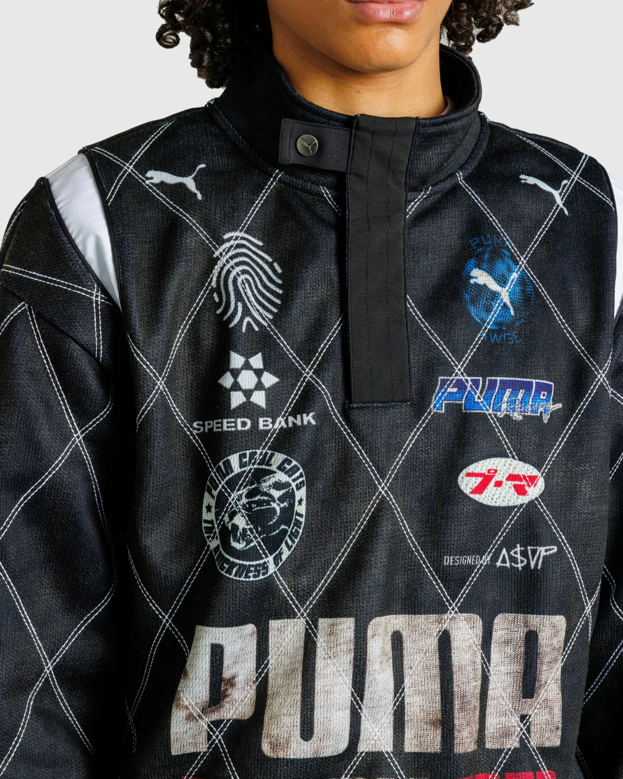 Fashion Puma Distressed Sweatshirt Black pumablack