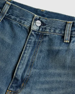 Sale Carhartt WIP Double Knee Pant blue/wornusedwash