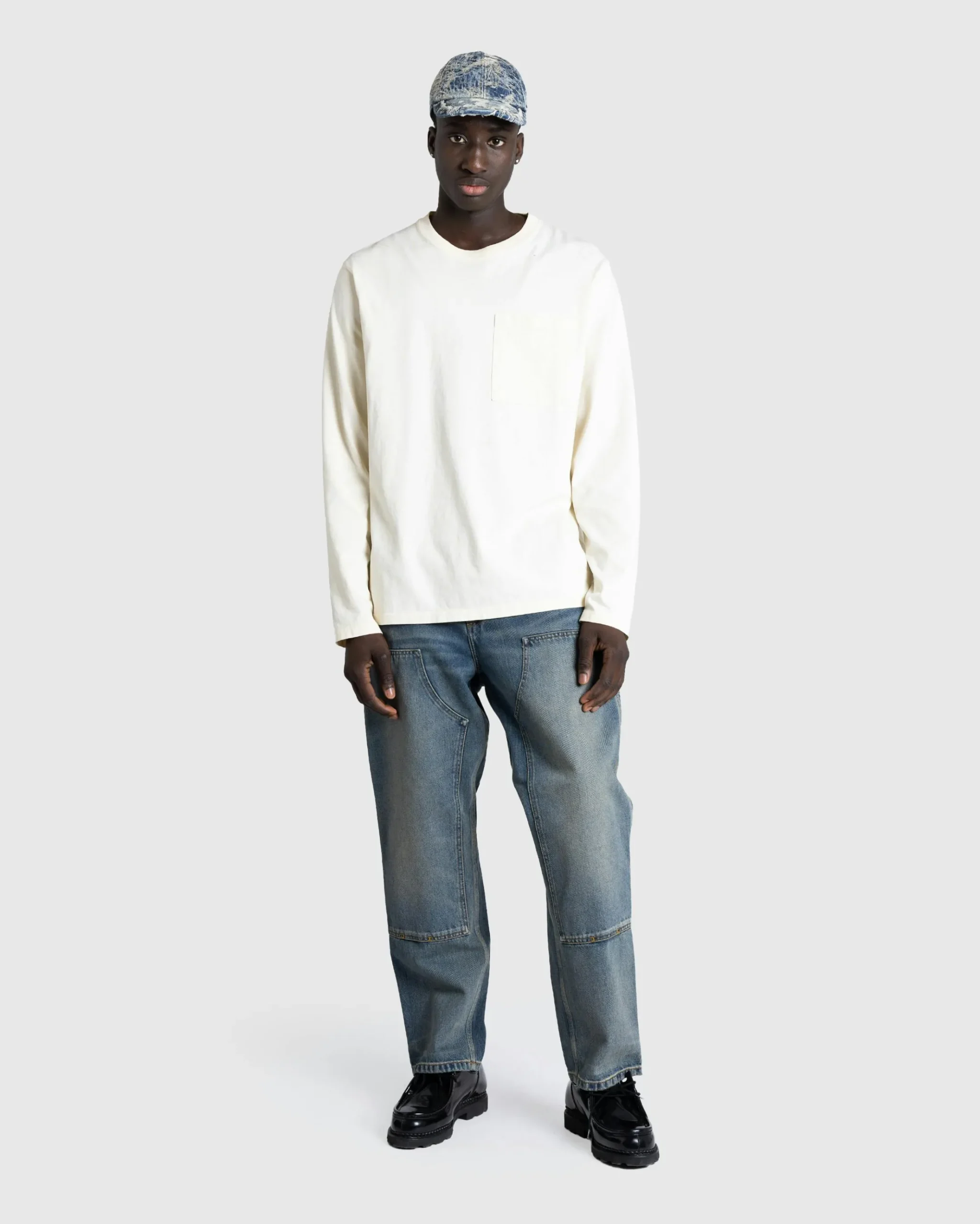 Sale Carhartt WIP Double Knee Pant blue/wornusedwash