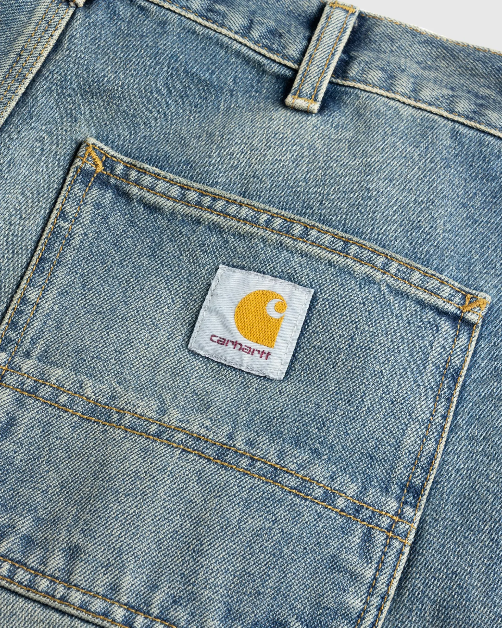 Sale Carhartt WIP Double Knee Pant blue/wornusedwash