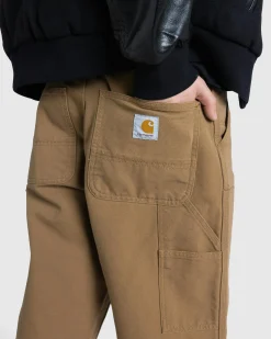 Shop Carhartt WIP Double Knee Pant Hamilton Brown/Rinsed hamiltonbrown/rinsed