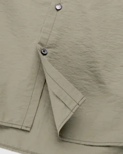Shop Lemaire Double Pocket Short-Sleeve Shirt Dusty Khaki dustykhaki