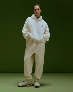 Fashion Lacoste Double-Faced Piqué Sweatpants eggshell