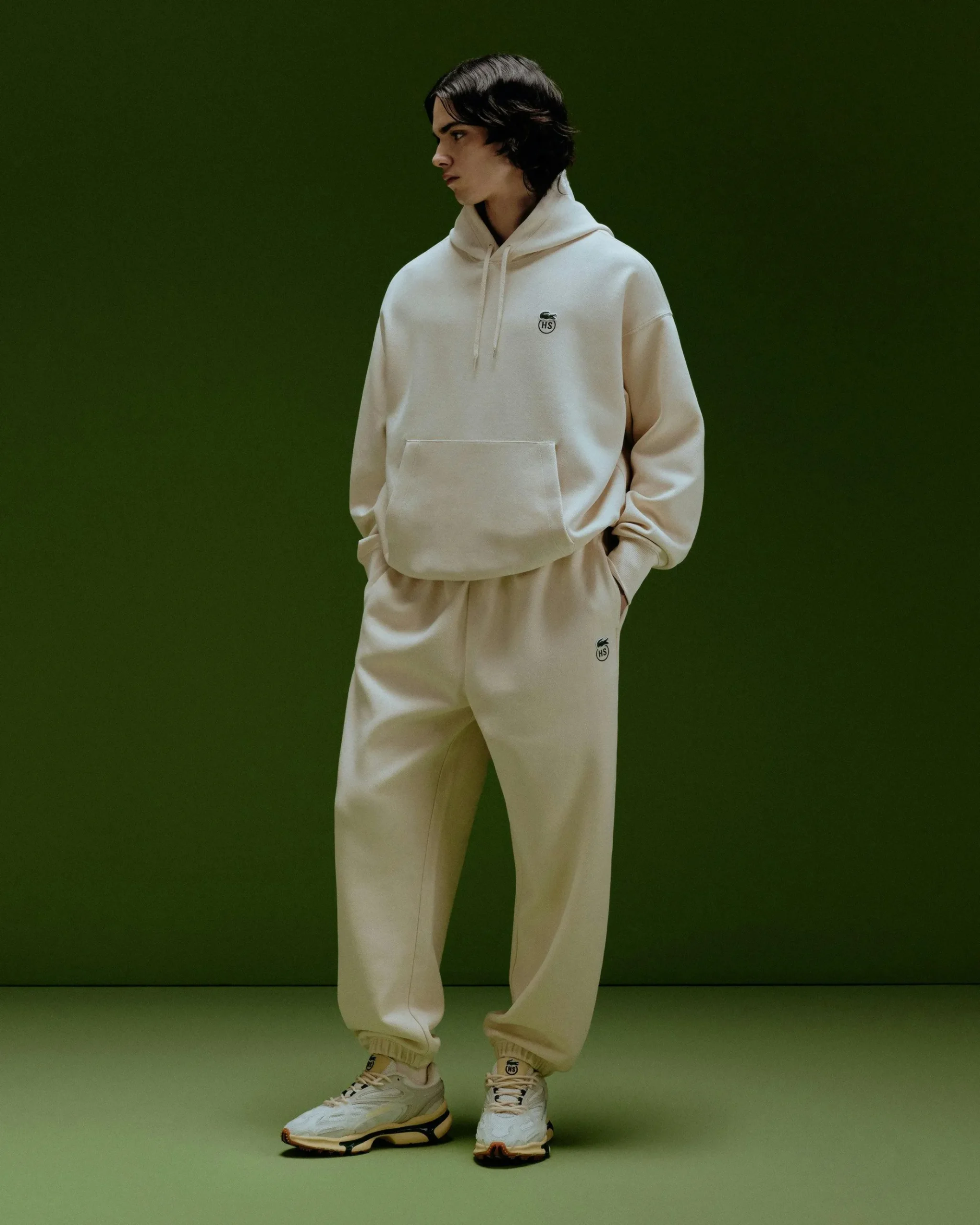 Fashion Lacoste Double-Faced Piqué Sweatpants eggshell