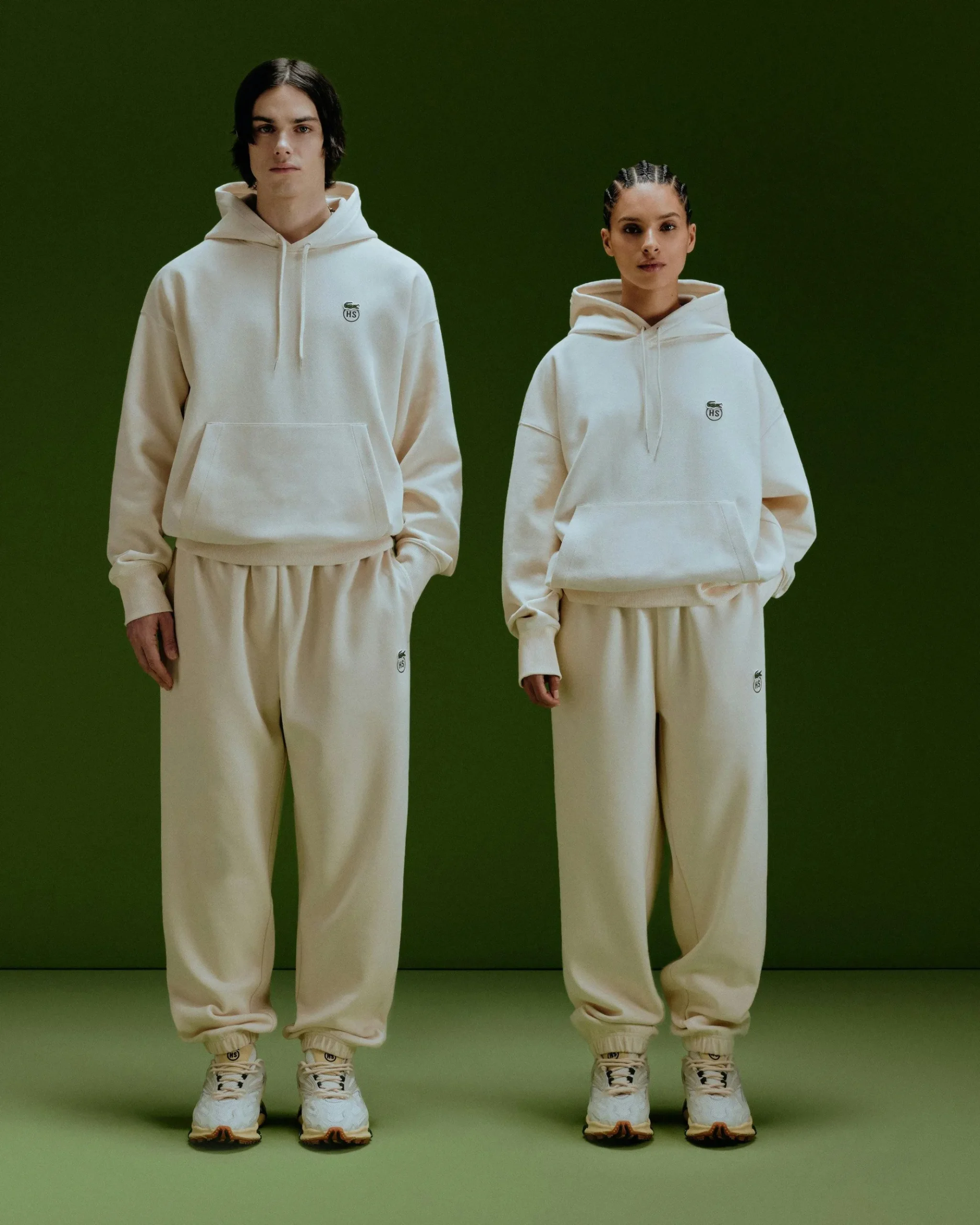 Fashion Lacoste Double-Faced Piqué Sweatpants eggshell