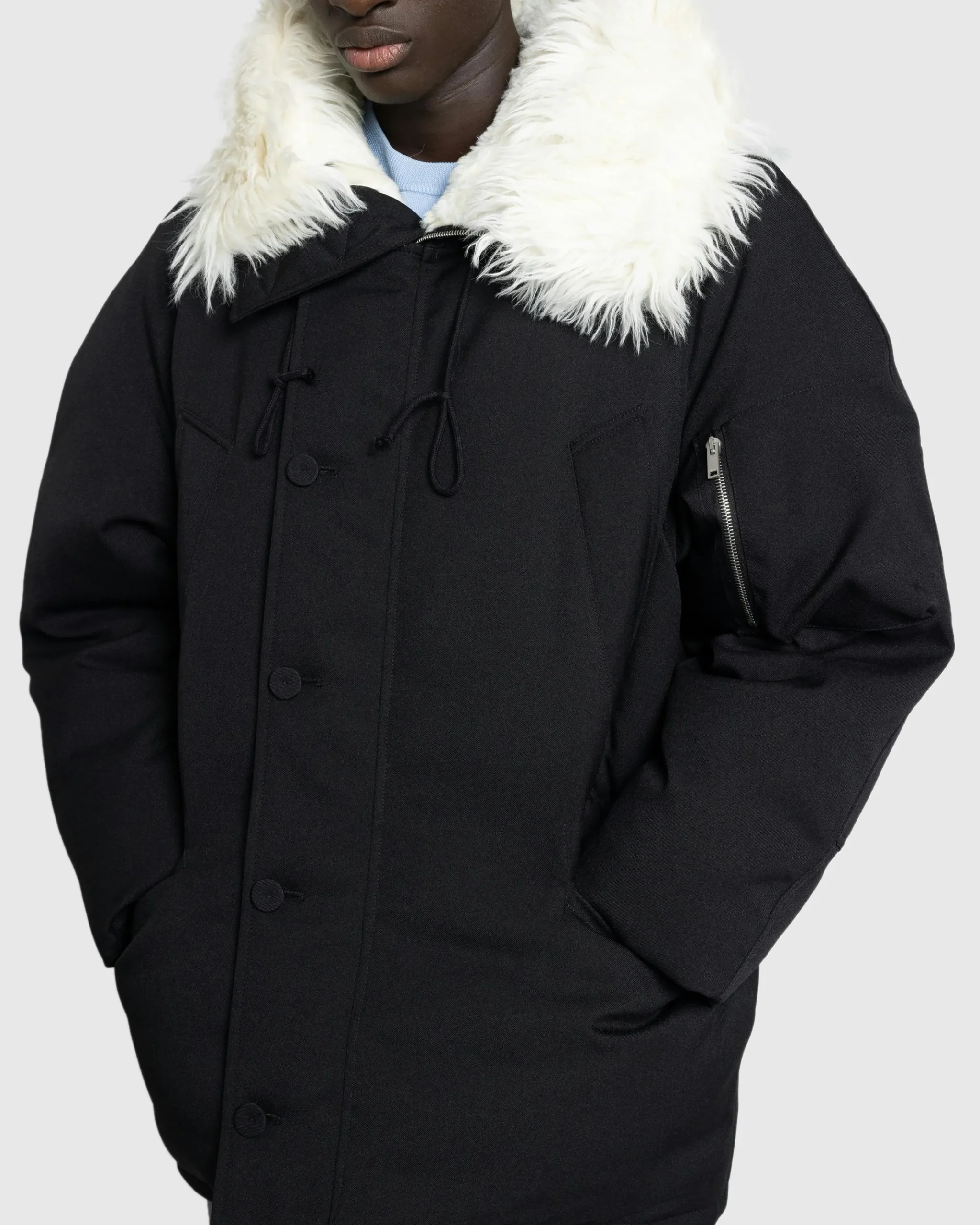 Shop Jil Sander Down Sport Coat black