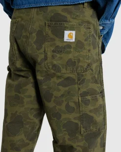 Best Carhartt WIP Duck Single Knee Pant Camo Green/Office Green/Garment Dyed