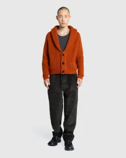 Hot Meta Campania Collective Ed Unlined Exaggerated Cotton Corduroy Drawstring Trousers Dark Chocolate Brown darkchocolatebrown