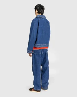 Discount Bode Embroidered Denim Knolly Brook Trouser indigo