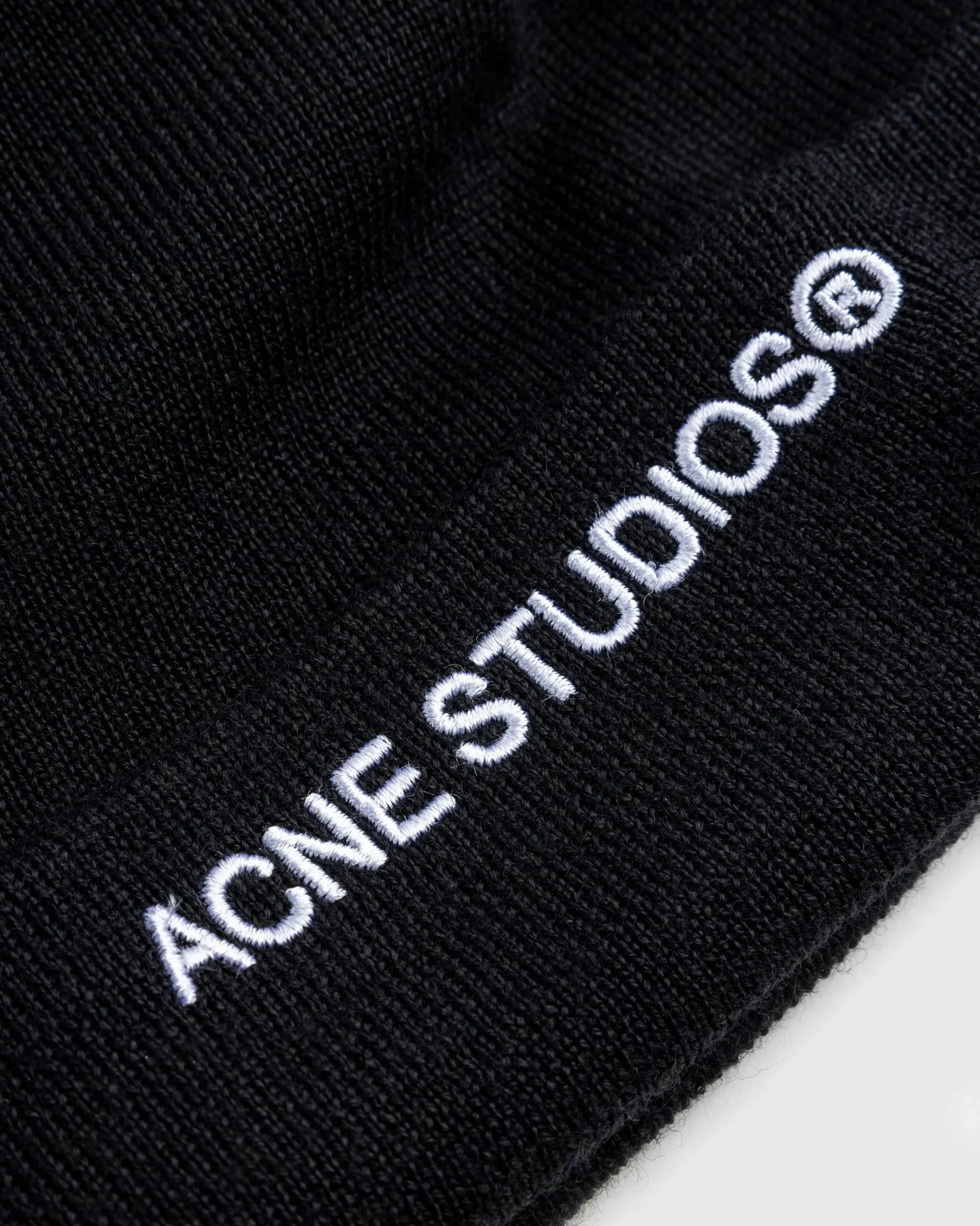 Store Acne Studios Embroidered Logo Beanie black