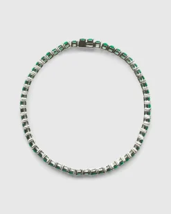 Best Hatton Labs Emerald Cut Tennis Bracelet silver/emerald