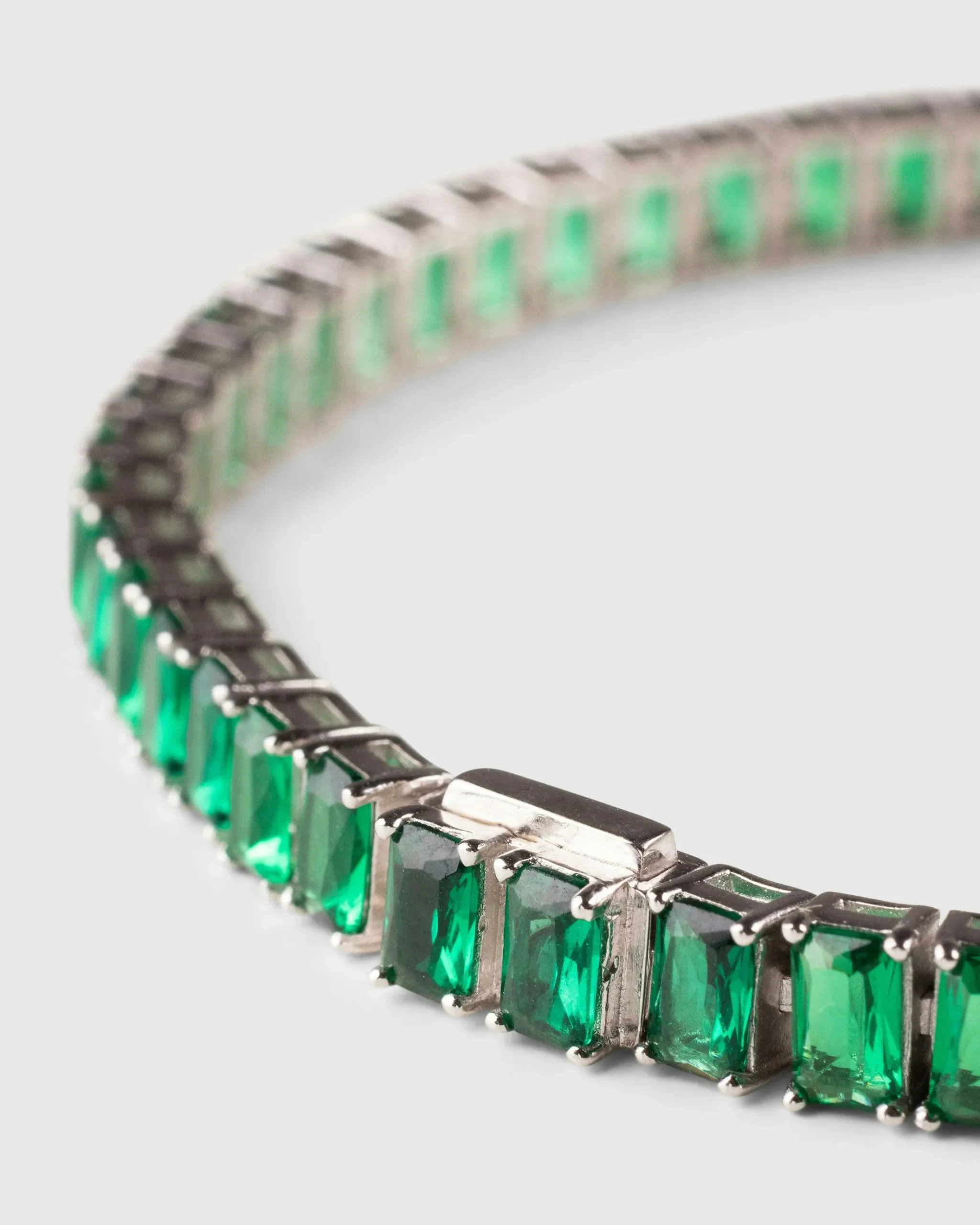 Best Hatton Labs Emerald Cut Tennis Bracelet silver/emerald