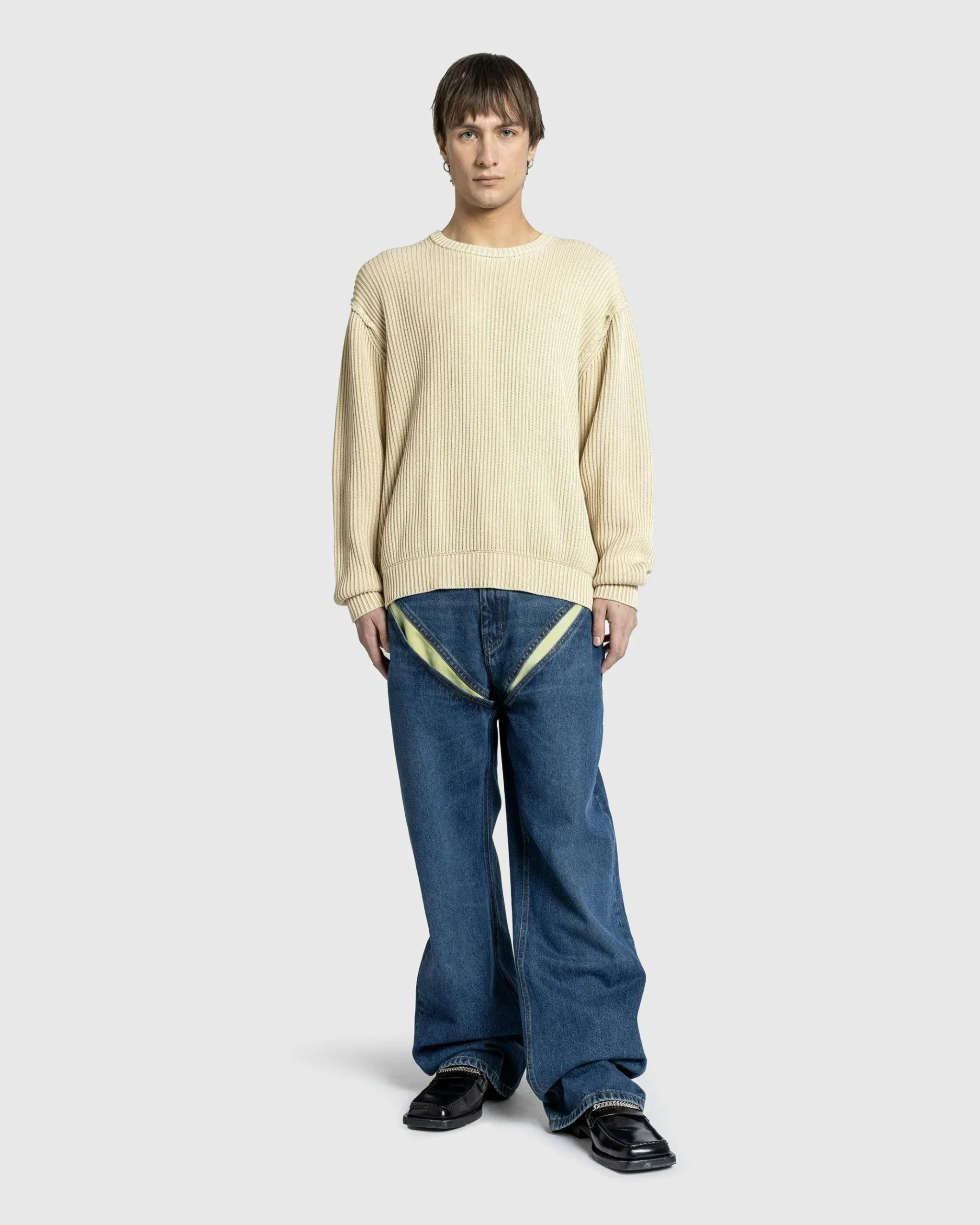 Clearance Y/Project Evergreen Cut-Out Jeans Evergreen Vintage Blue evergreenvintageblue