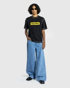 Hot Martine Rose Extended Wide Leg Jean blue