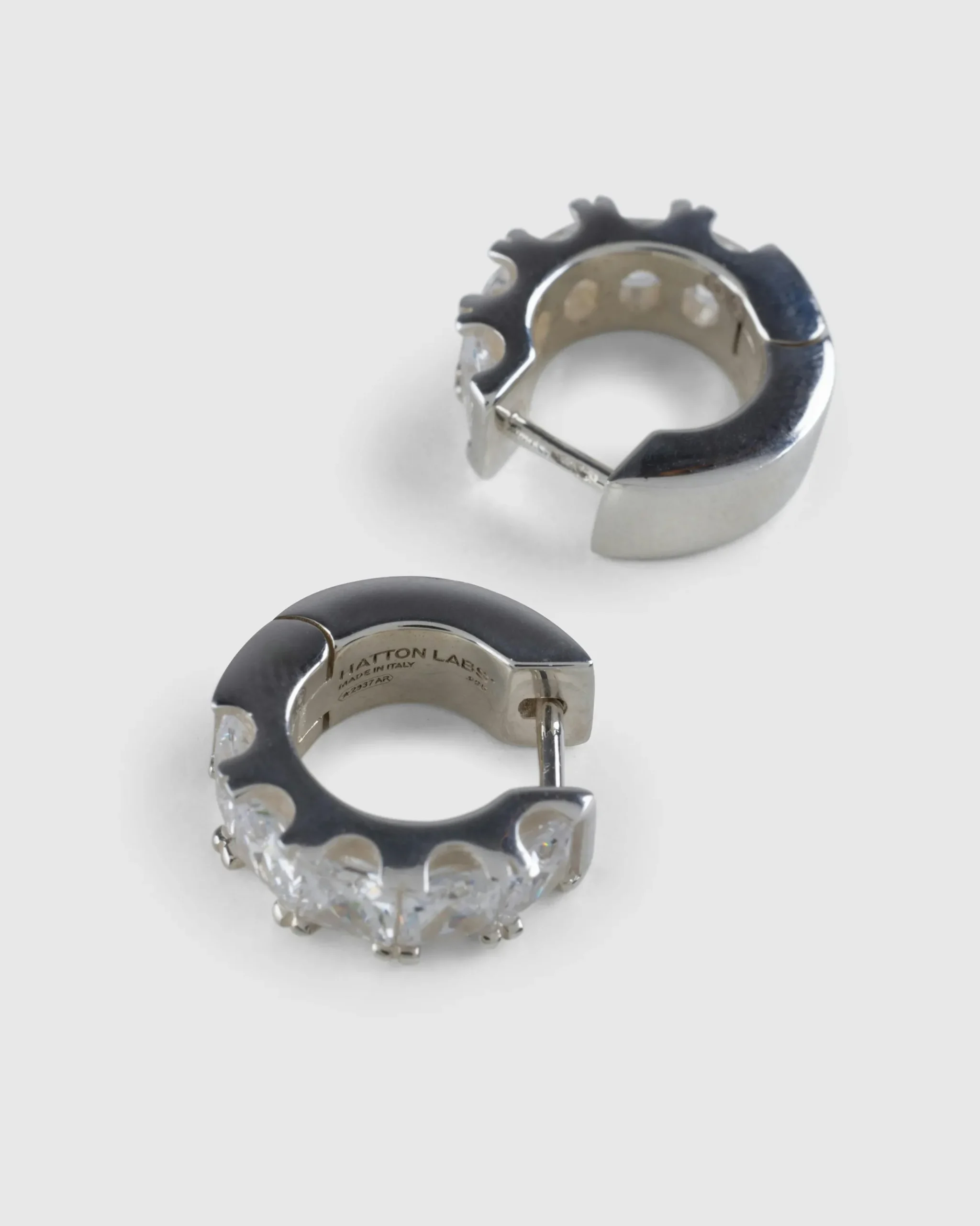 Outlet Hatton Labs Facet Hoop Earrings Sterling Silver/White