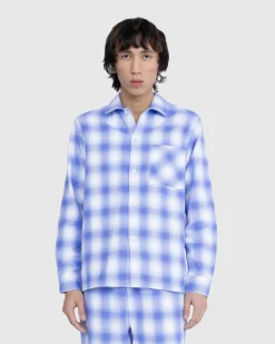 Hot Tekla Flannel Pyjamas Shirt Light Blue Plaid lightblueplaid