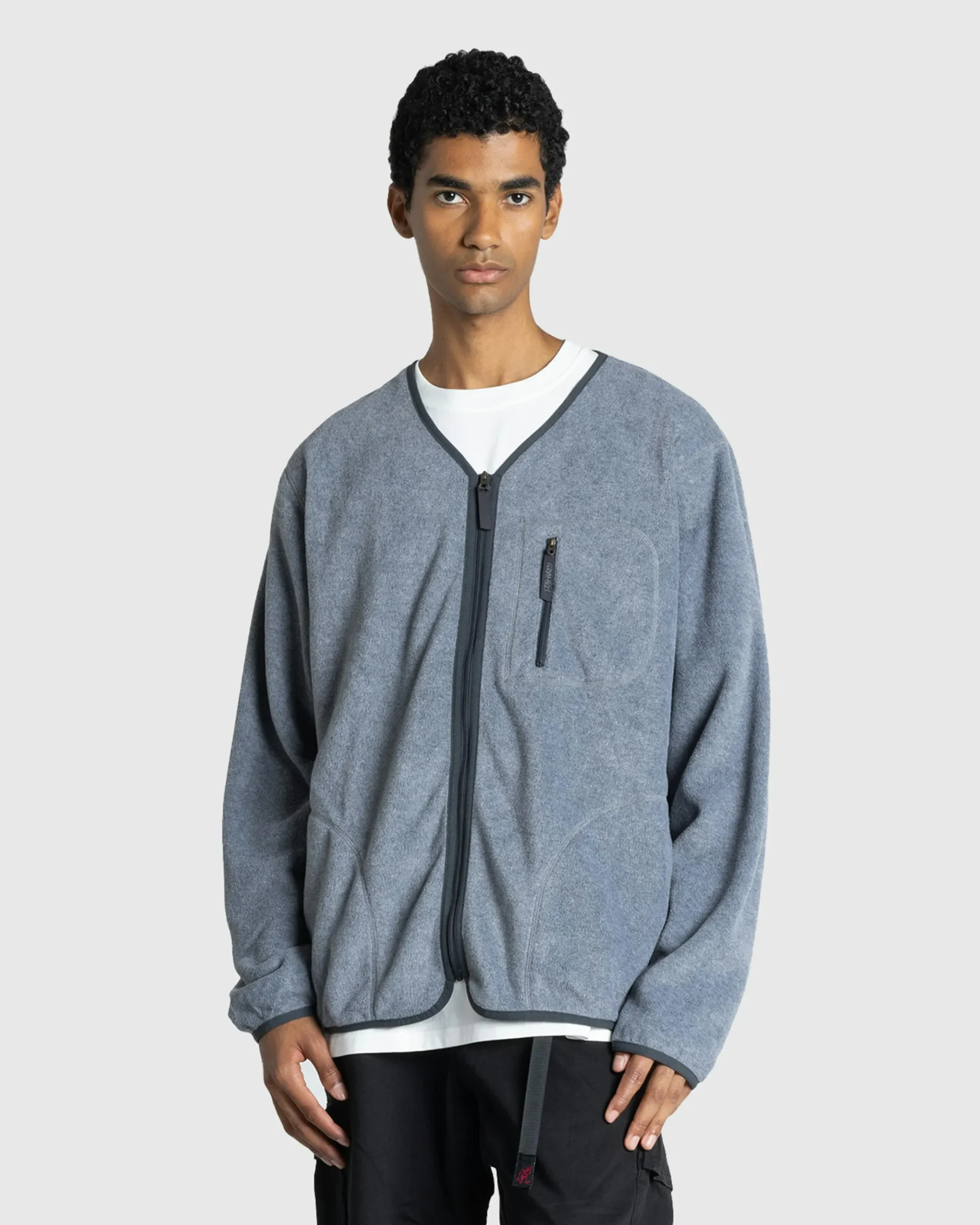 New Gramicci Fleece Cardigan Zip-Up Heather Charcoal heathercharcoal