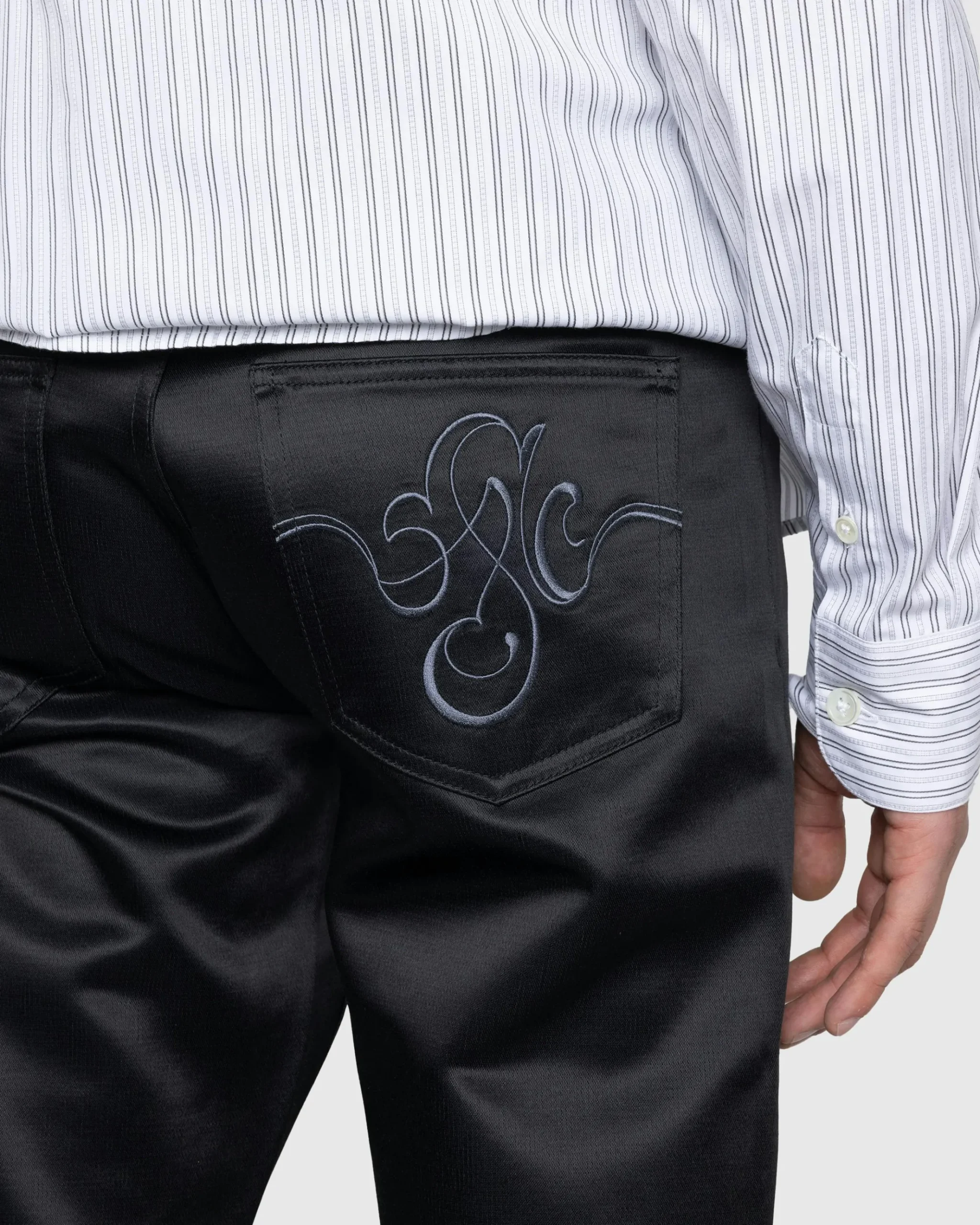 Shop Stockholm Surfboard Club Fog Pants black