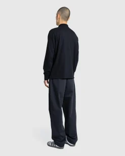 Cheap Meta Campania Collective Frank Long-Sleeve Jersey Cotton Piquet Polo black