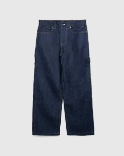 Outlet Meta Campania Collective Frankie Raw Denim Straight Leg Workwear Trousers Midnight Blue midnightblue