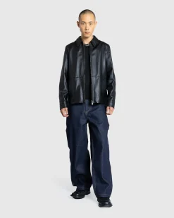 Outlet Meta Campania Collective Frankie Raw Denim Straight Leg Workwear Trousers Midnight Blue midnightblue